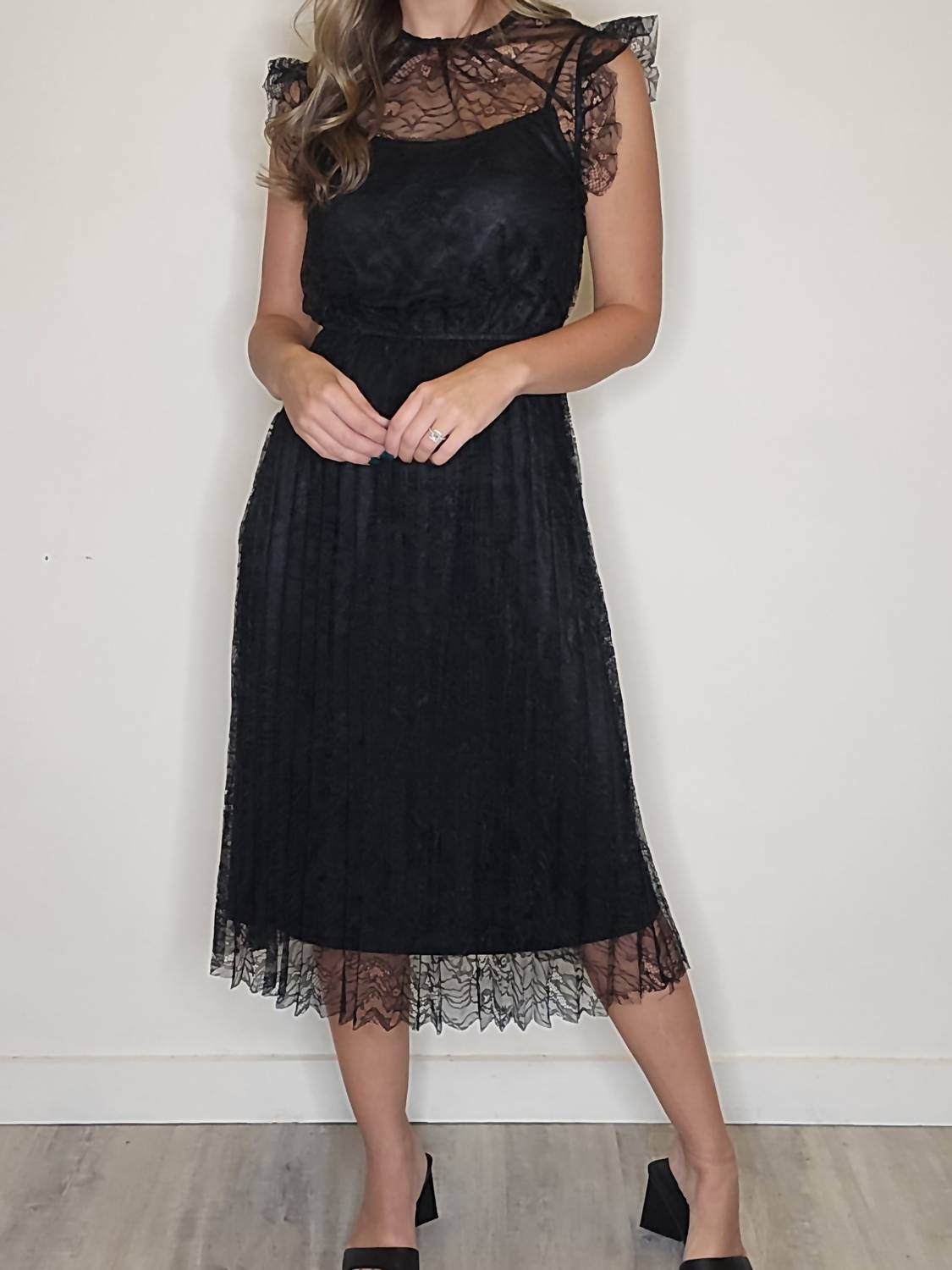 WISHLIST The Addison Midi Dress in black - women's dress - view 4