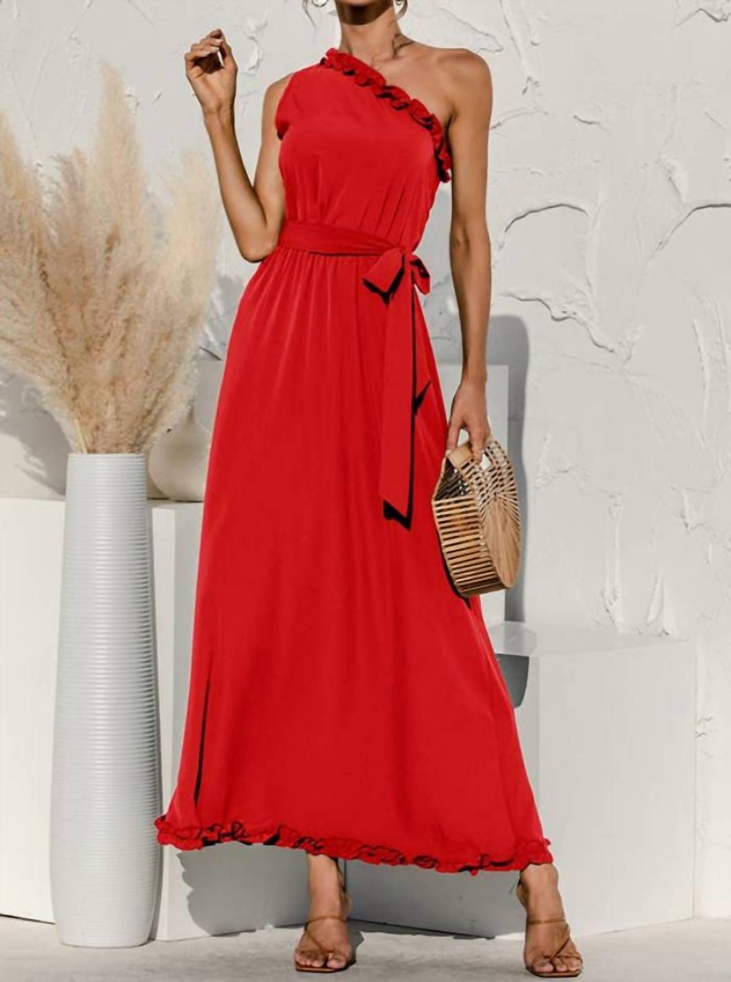 Esley Collection - Date Night One Shoulder Dress