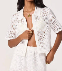 Astr - Loren Crotchet Button Up Shirt