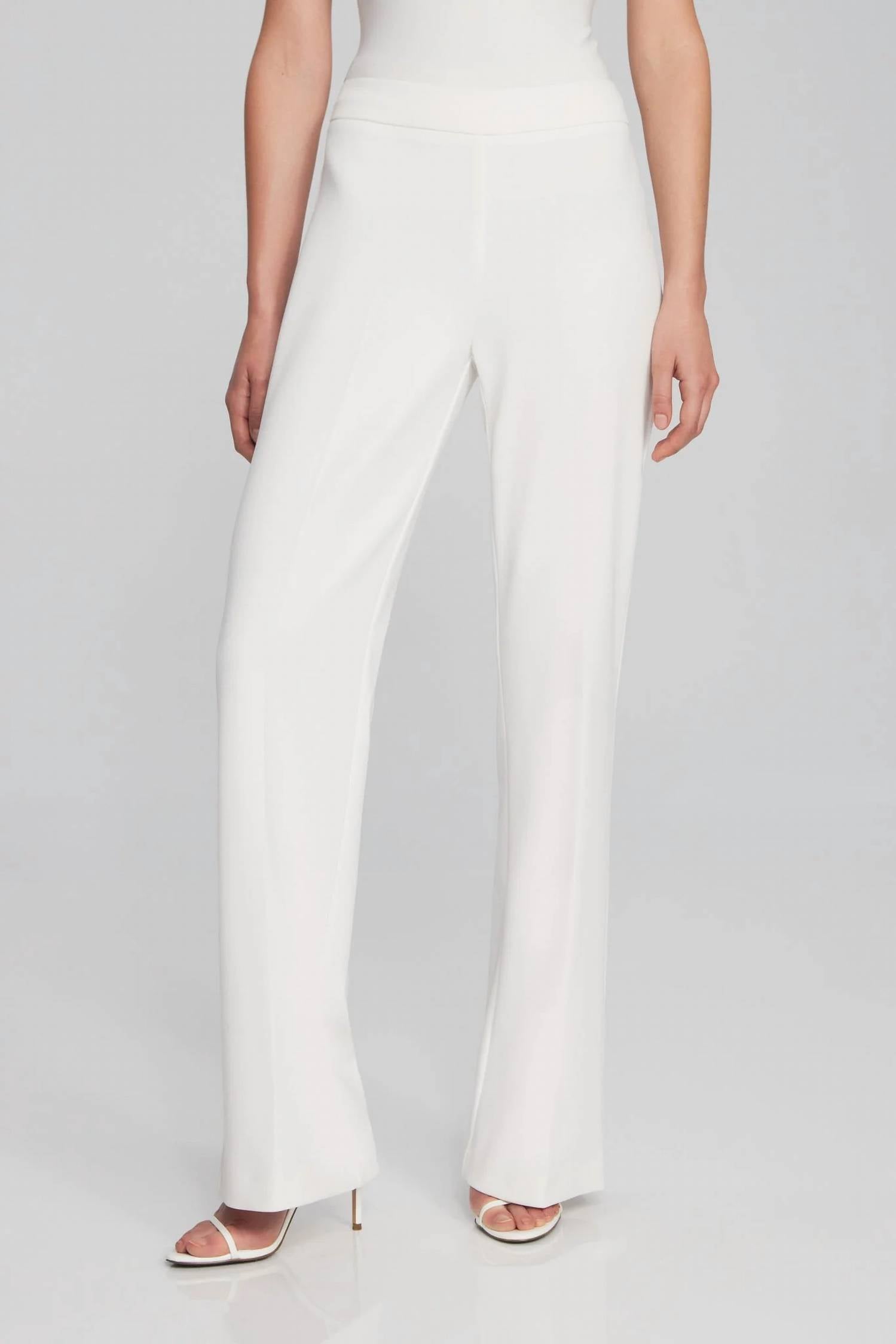 Joseph Ribkoff - Solid Crepe Knit Wide-leg Pants
