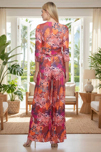 JULIAN CHANG Amber Signature Wide Leg Jumpsuit in wild - women's pants - alternate view