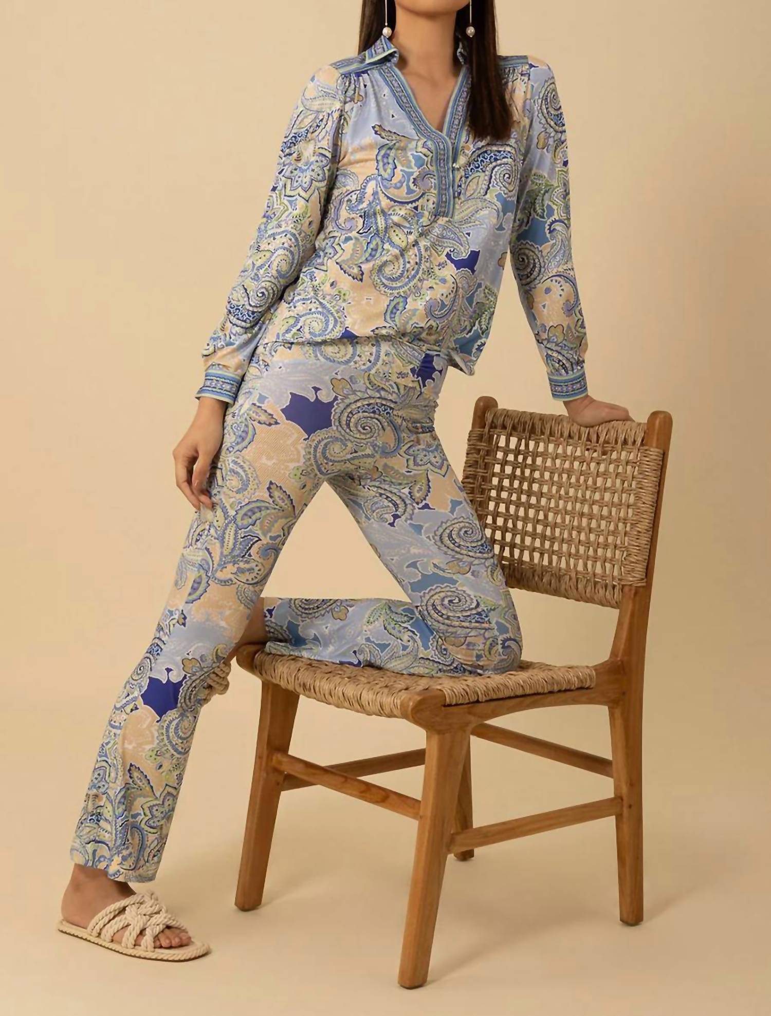 Hale Bob - Paisley Print Opal Jersey Pant
