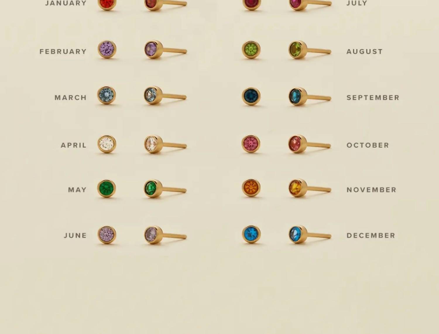 Made By Mary - October Birthstone Stud Earrings
