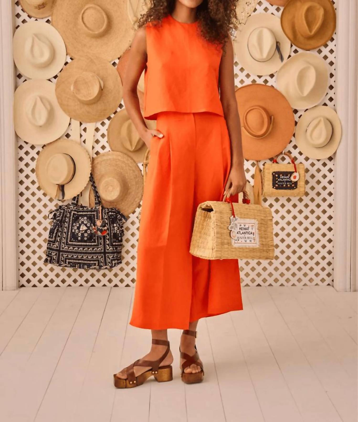 Hunter Bell - Cunningham High-rise Wide Leg Pants