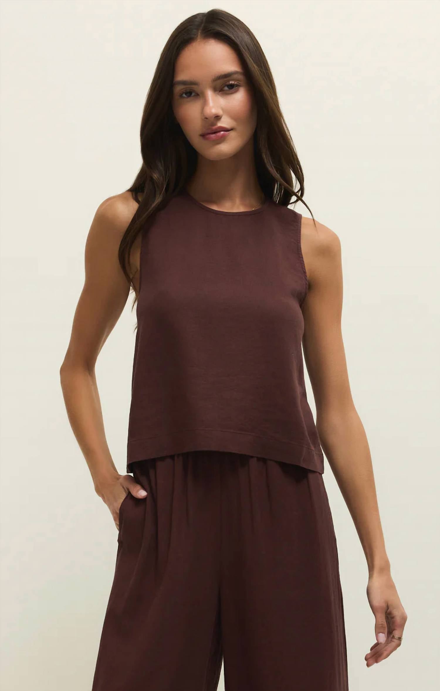 Z Supply - Sloane Linen Cropped Tank Top