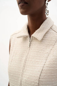 Joseph Ribkoff Boucle Aline Dress in moonstone - women's dress - alternate view