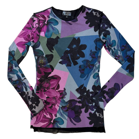 Petit Pois By Viviana G - Long Sleeve Flower Design Top