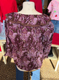 Ivy Jane - Women's Paisley Ruffle Top