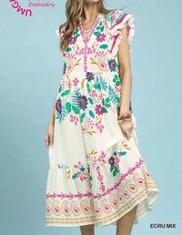 Umgee - Women's Floral Midi Dress