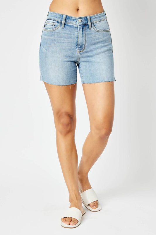 Judy Blue - Mid Rise Cuff Off Shorts