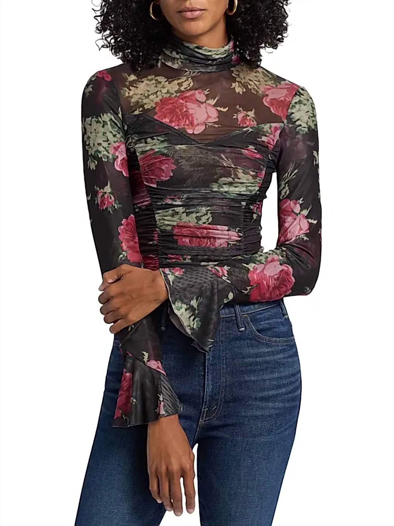 Cinq A Sept - Baroque Roses Lucy Top