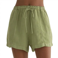 Bella Dahl Women's Seamed Ruffle Waist Short in summer moss - women's shorts