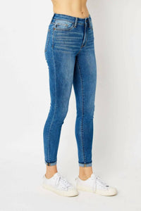 Judy Blue - High Waist Cuffed Hem Skinny Denim Jeans
