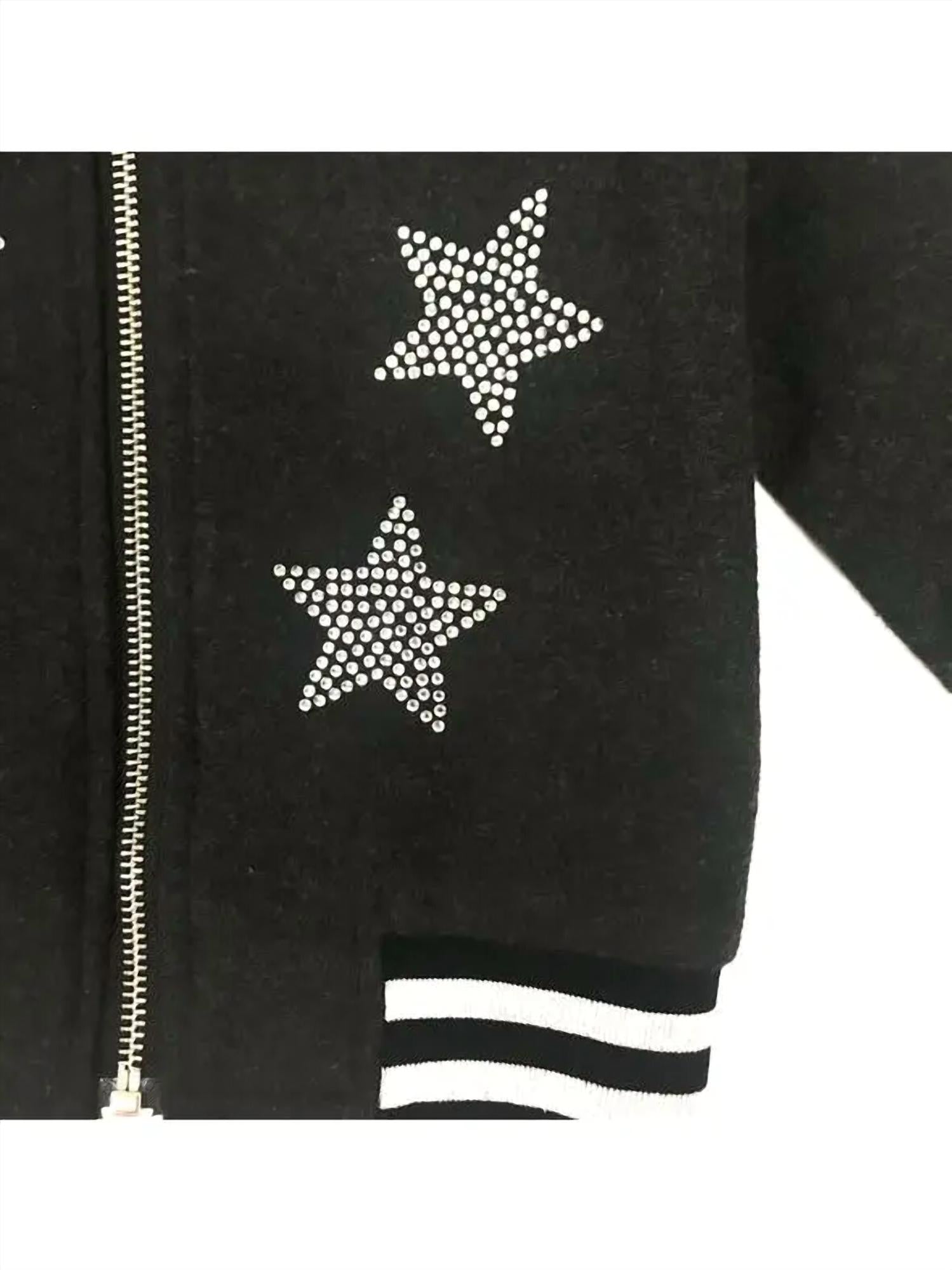 Little Who - Star Rhinestone Bomber Jacket