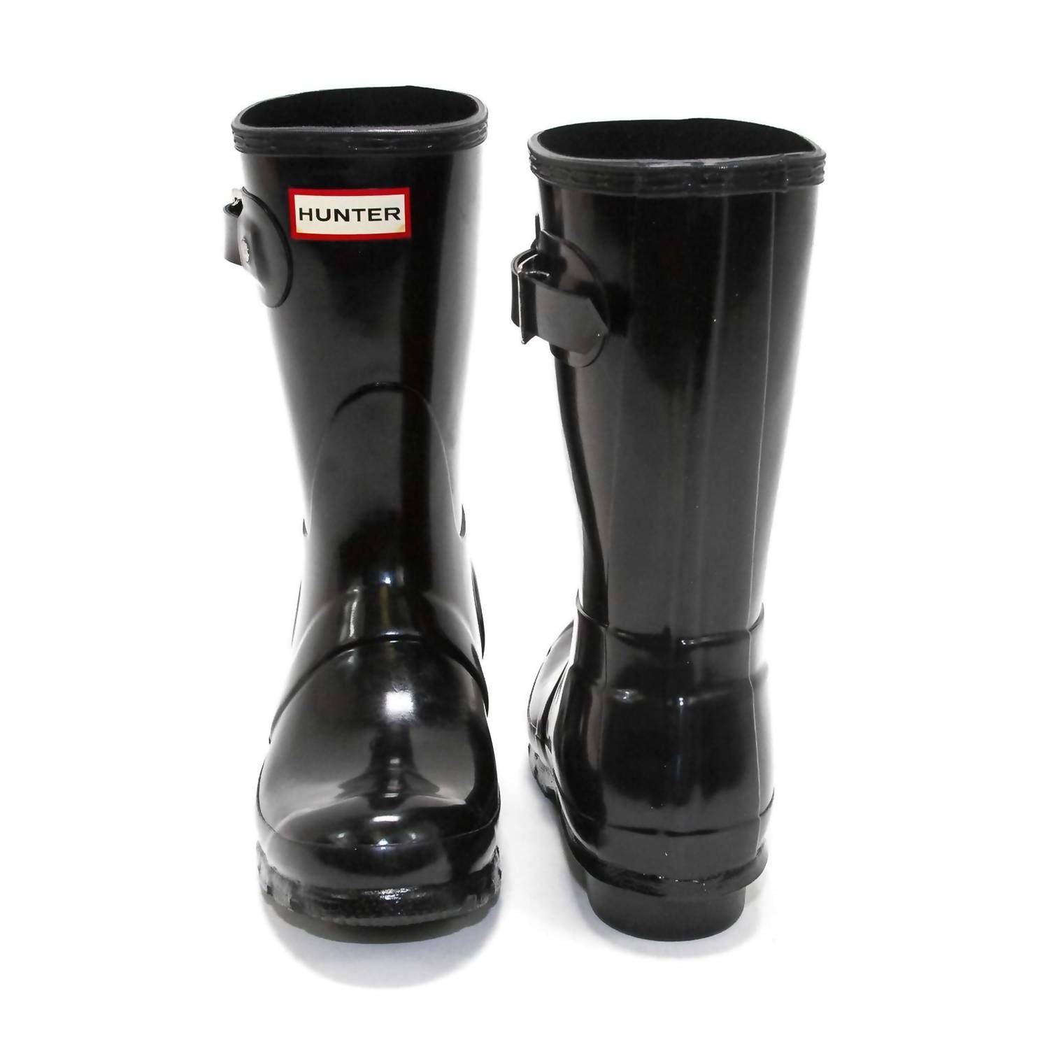 HUNTER Women's Original Short Gloss Rain Boots in black - women's shoe - view 4