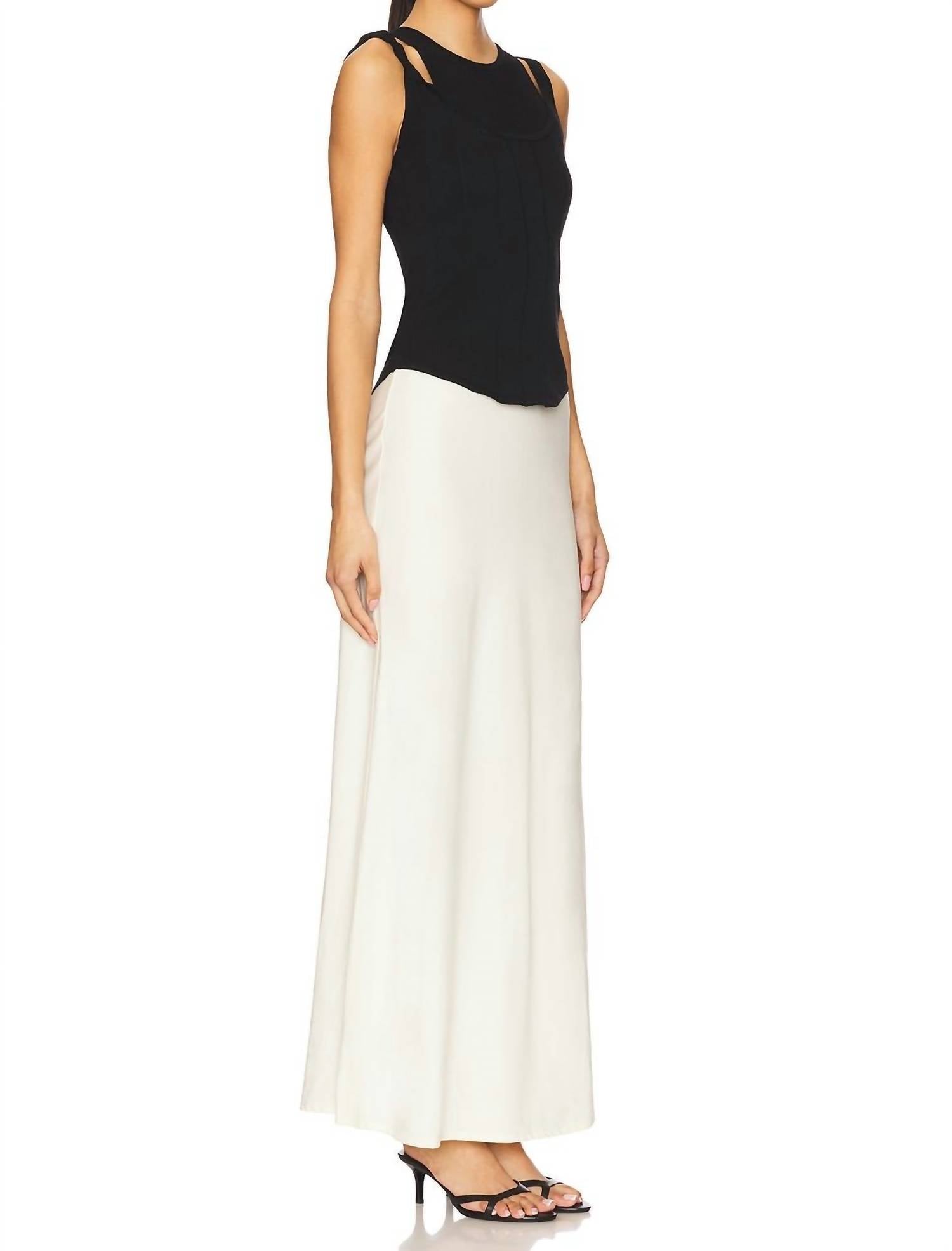 SOVERE Tranquil Knit Dress in black cream - women's dress - detail view