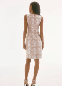 Joseph Ribkoff - Brocade Floral Print Sheath Midi Dress