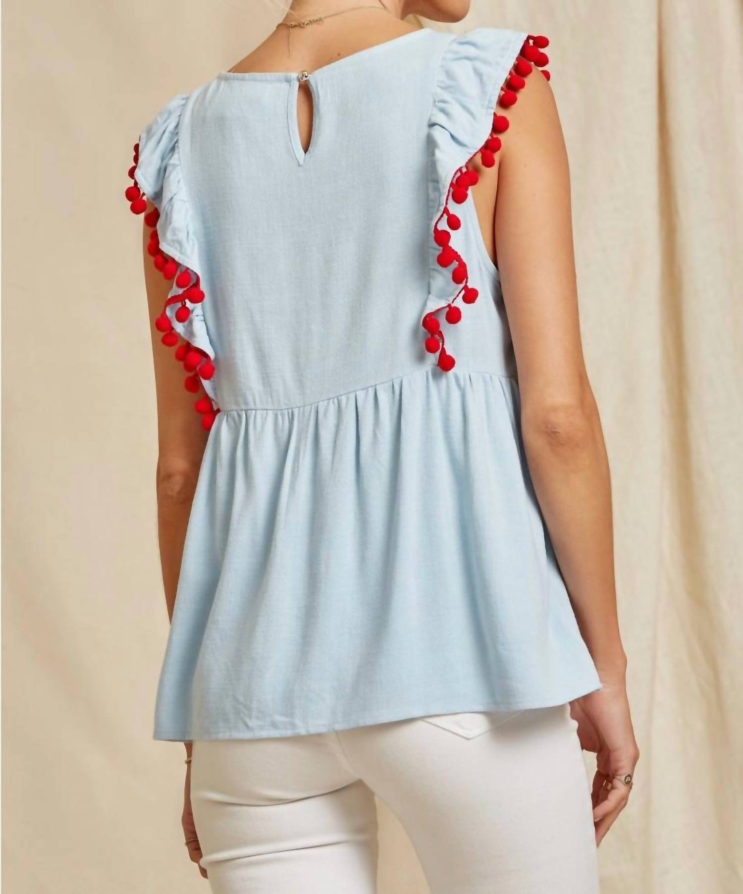Savannah Jane - Hop to It Embroidered Top