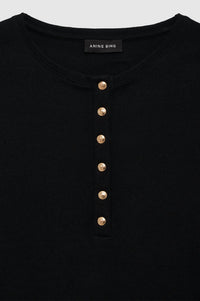 ANINE BING Alessia Tee in black - women's t-shirt - view 4