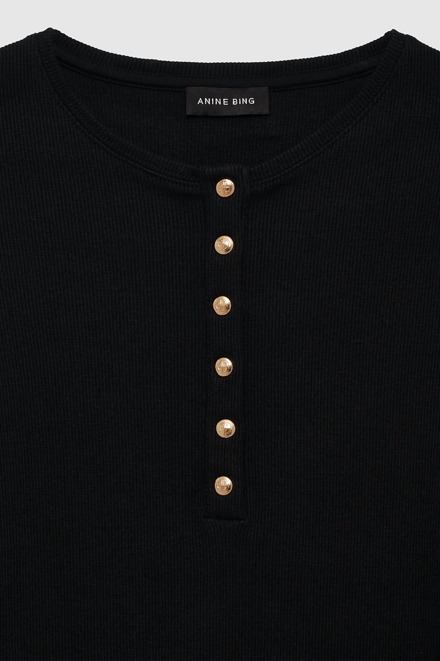 ANINE BING Alessia Tee in black - women's t-shirt - view 4