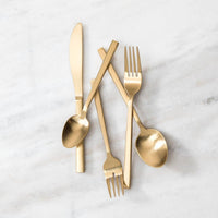 Fortessa - Arezzo Brushed Flatware – 20 Pieces Set
