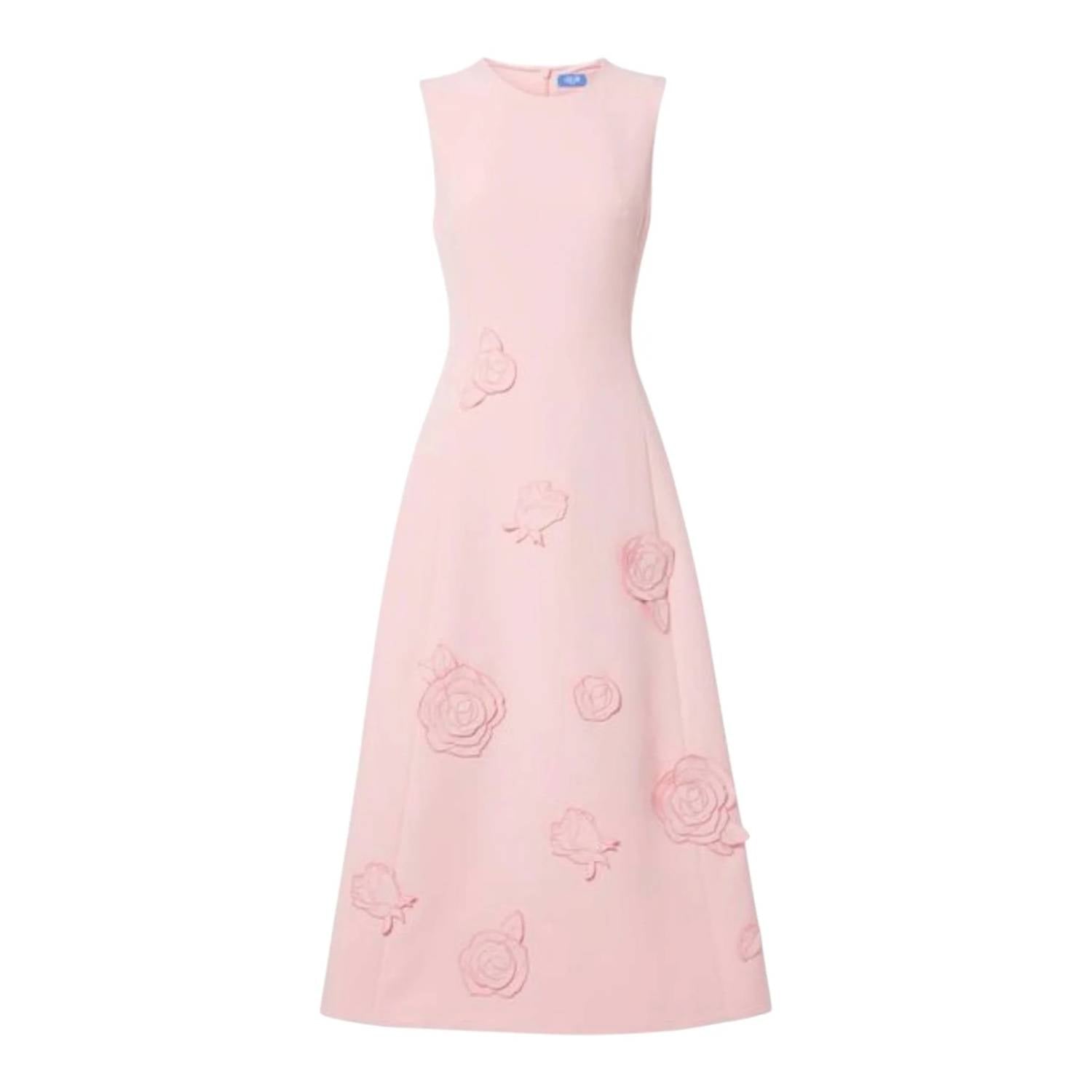 Leo Lin - Cleo Appliqué Sleeveless Midi Dress