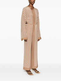 Toteme - Wide-leg Pants And Button-down Top Striped Silk-crepe Set