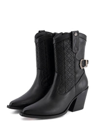 Forastero Women's Leather Ankle Boots in black - women's shoe - alternate view