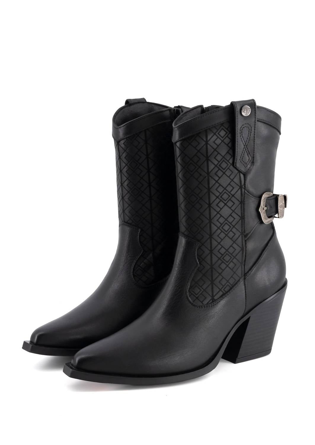 Forastero Women's Leather Ankle Boots in black - women's shoe - alternate view