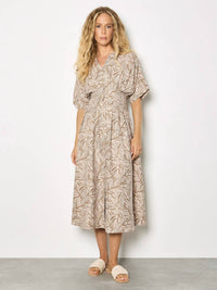 Apricot - Fernwood Button Down Dress