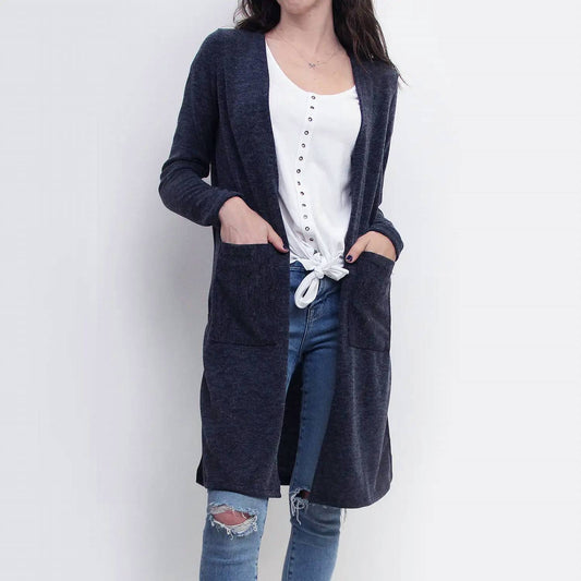 Coin 1804 - Mohaire Side Slit Pocket Cardigan