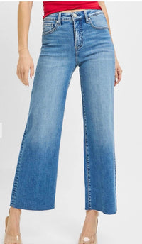 Risen - Dane High Rise Crop Wide Leg Jeans