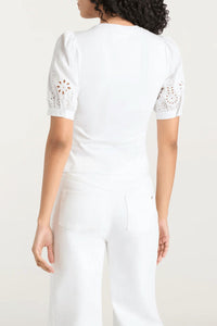 Cinq A Sept - Embroidered Mazie Eyelet Coria Top