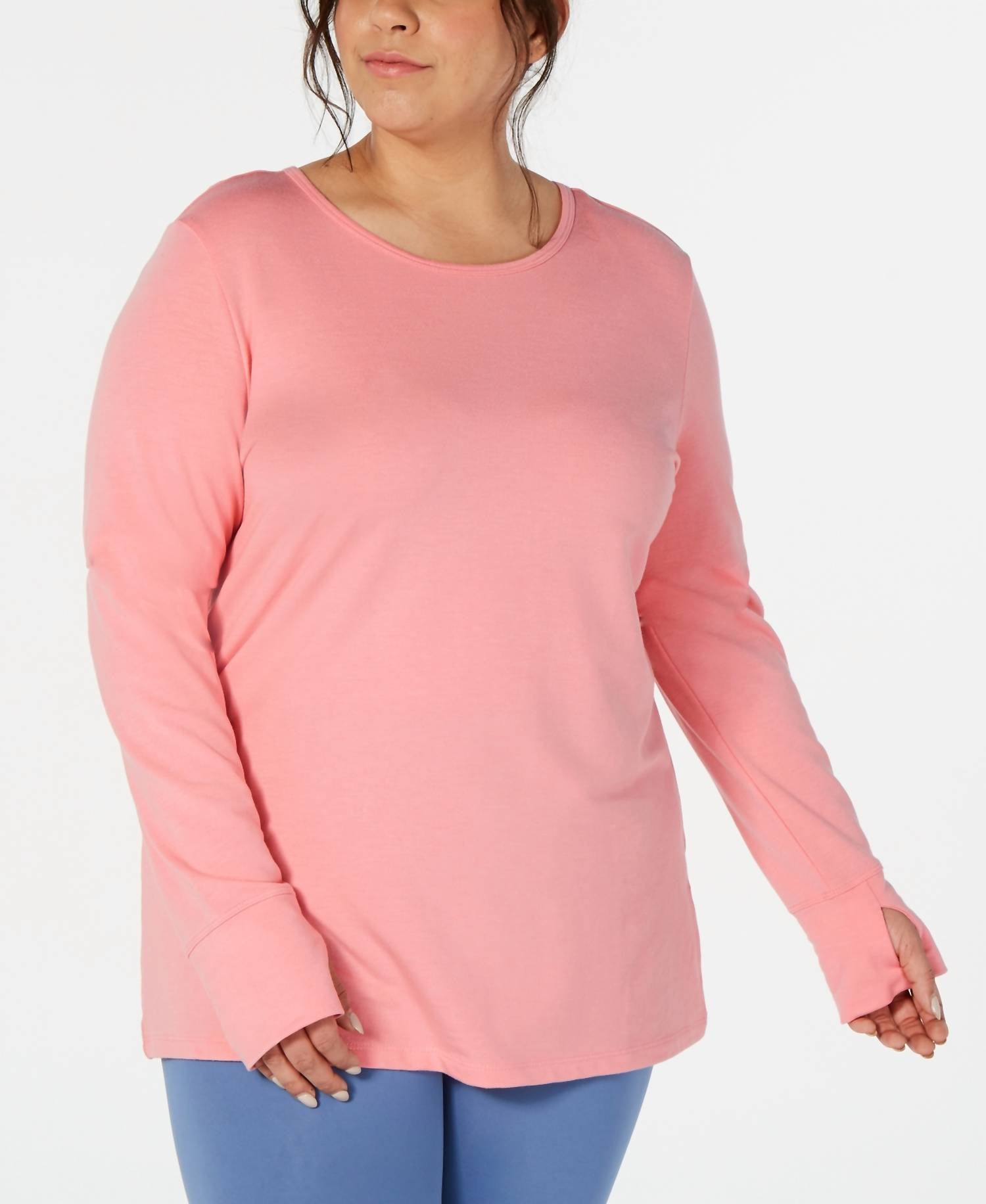 Ideology - Activewear Plus Size Crochet-back Top