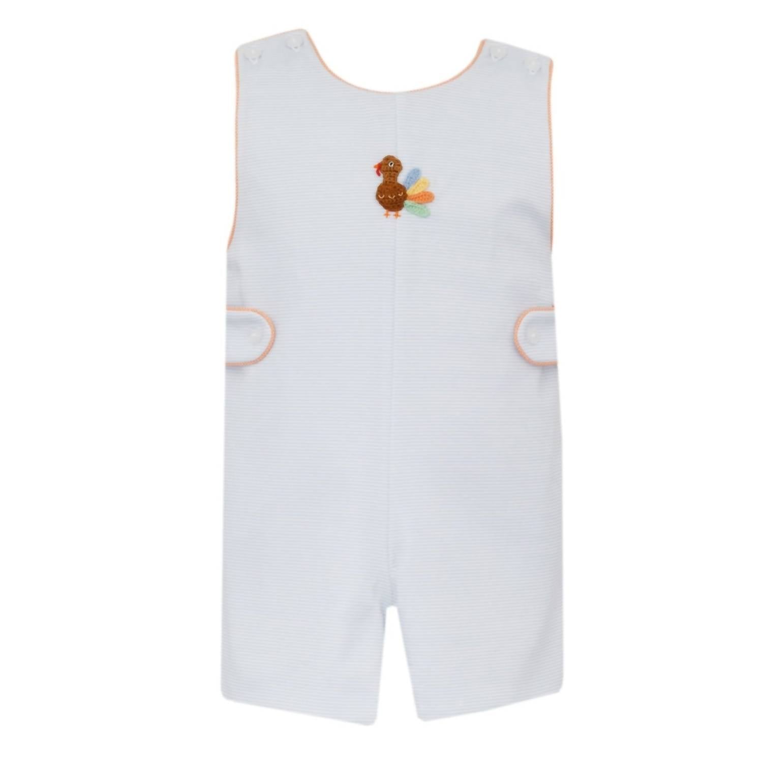 Petit Bebe - Boy's Needlepoint Turkey Short Jon Jon