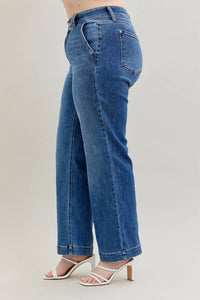 Judy Blue - High Rise Double Button Wide Leg Jeans