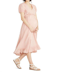 Hatch Women's Amelia Dress in wild aster - women's dress - detail view