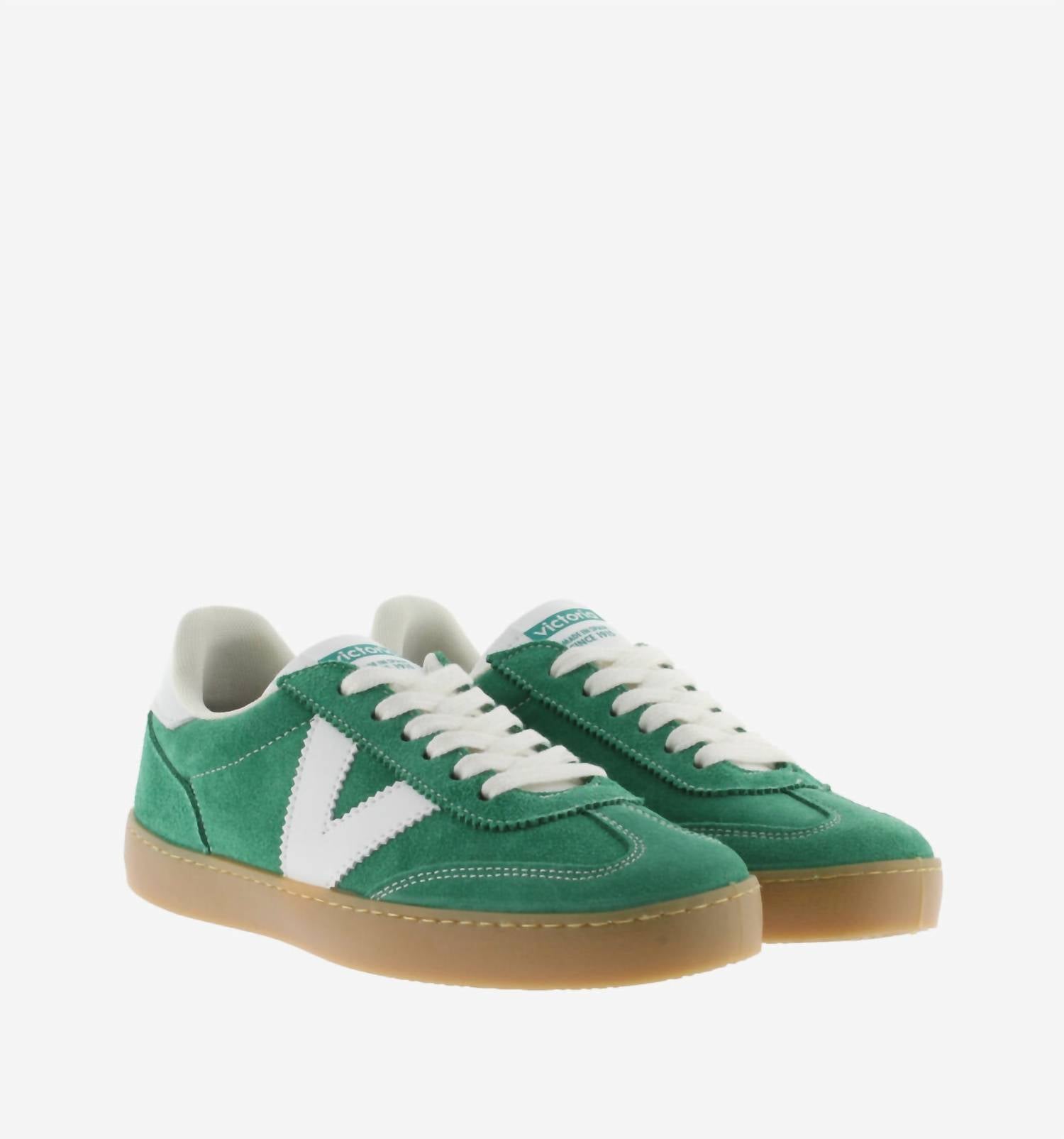 VICTORIA Unisex Berlín Ciclista Suede Retro Trainers Sneakers in verde - sneaker - view 5