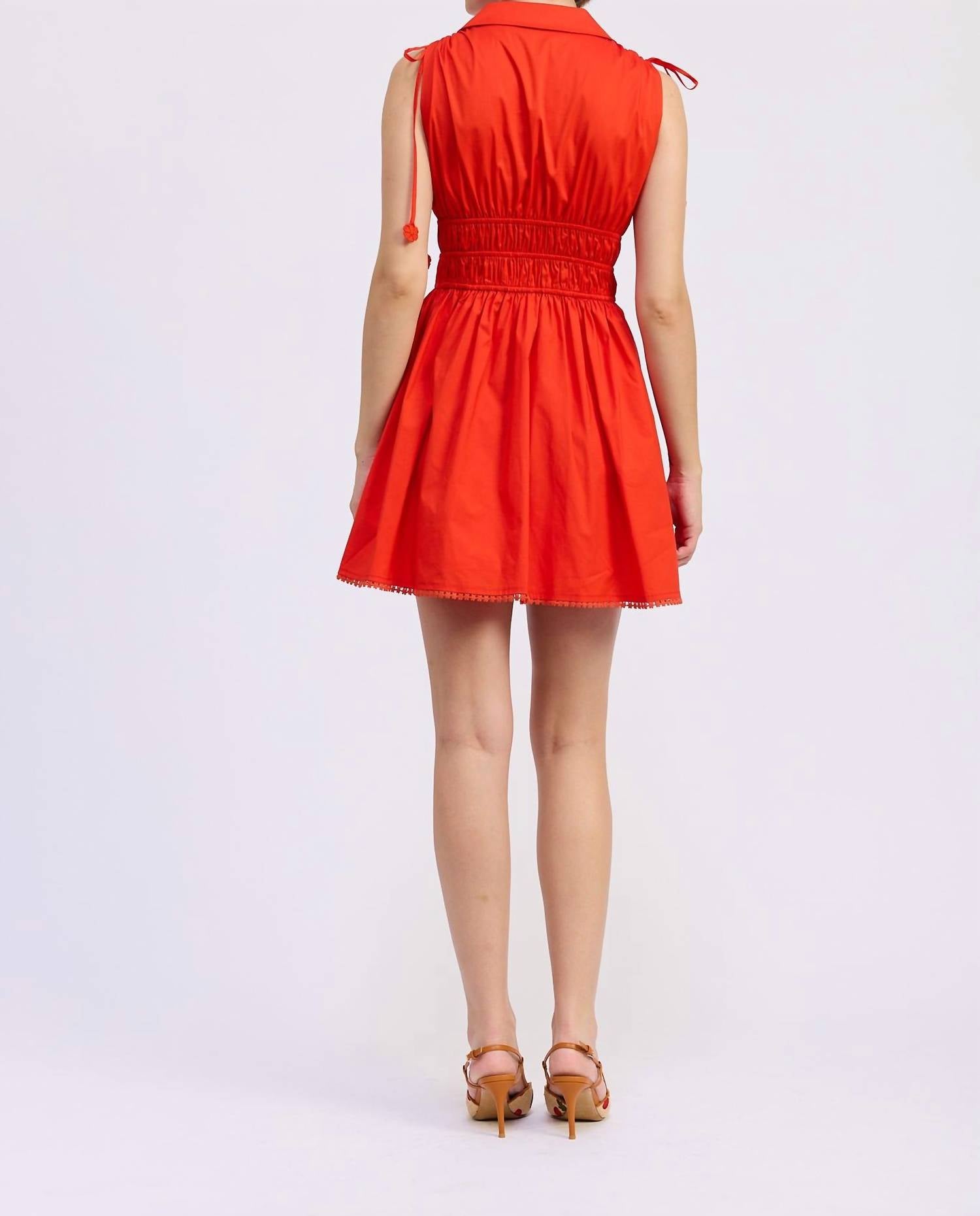 En Saison Emerson Mini Dress in red - women's dress - view 4