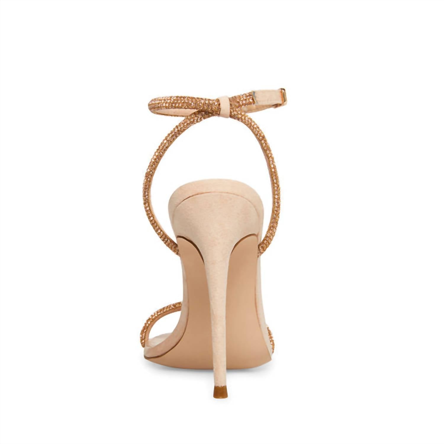 STEVE MADDEN Women's Breslin Rhinestone Ultrasuede Ankle Strap Heels in gold nude - women's heels - alternate view