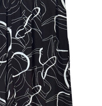 Shana Apparel Women's Lantern Pant in black white - women's pants - detail view