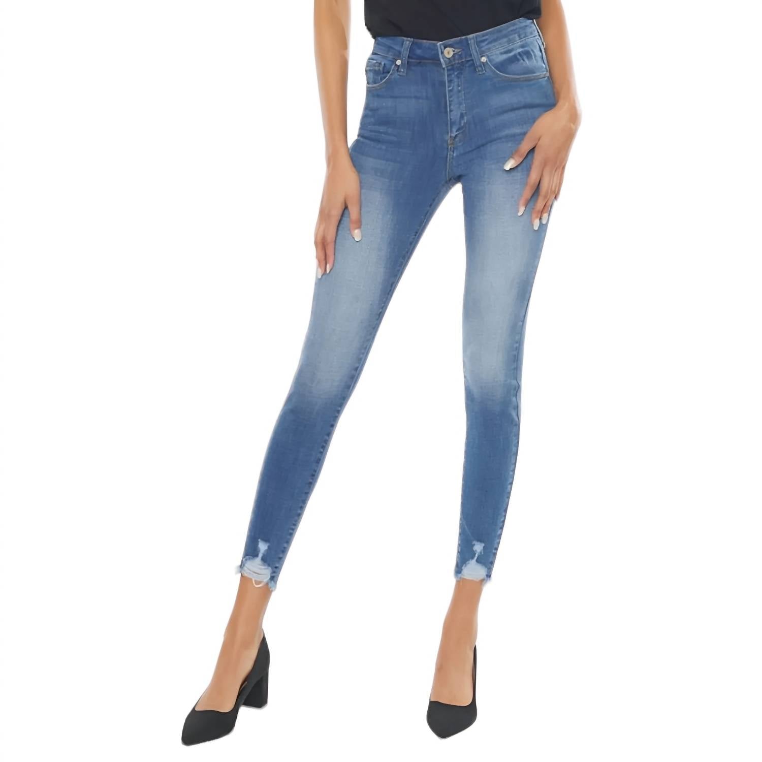 Kancan - High Rise Ankle Skinny Jeans