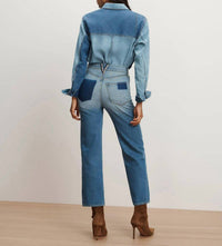 Veronica Beard - Dylan Patchwork Straight Leg Jean