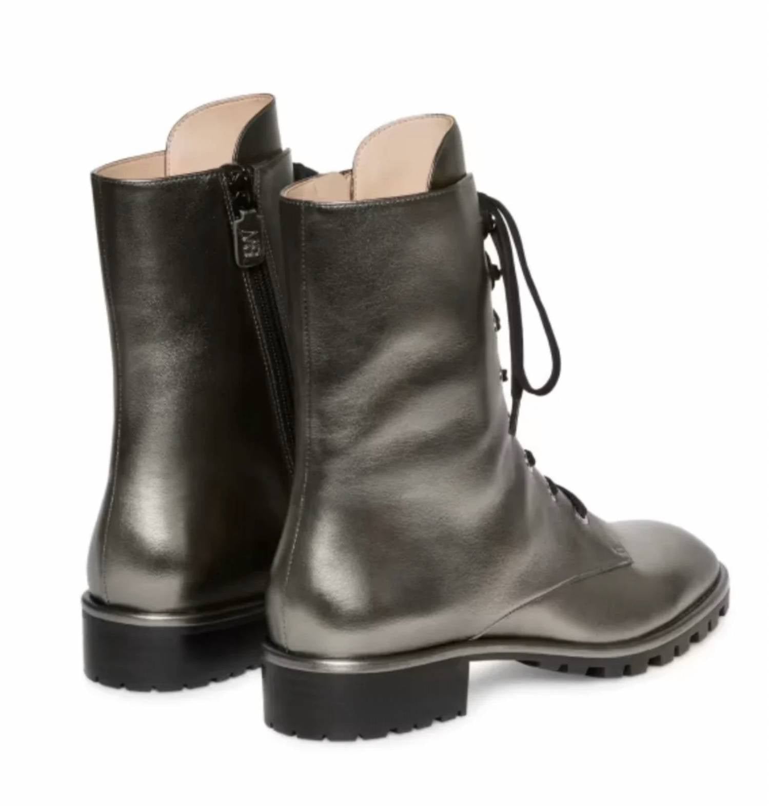Stuart Weitzman - Women's Laine Leather Combat Boots