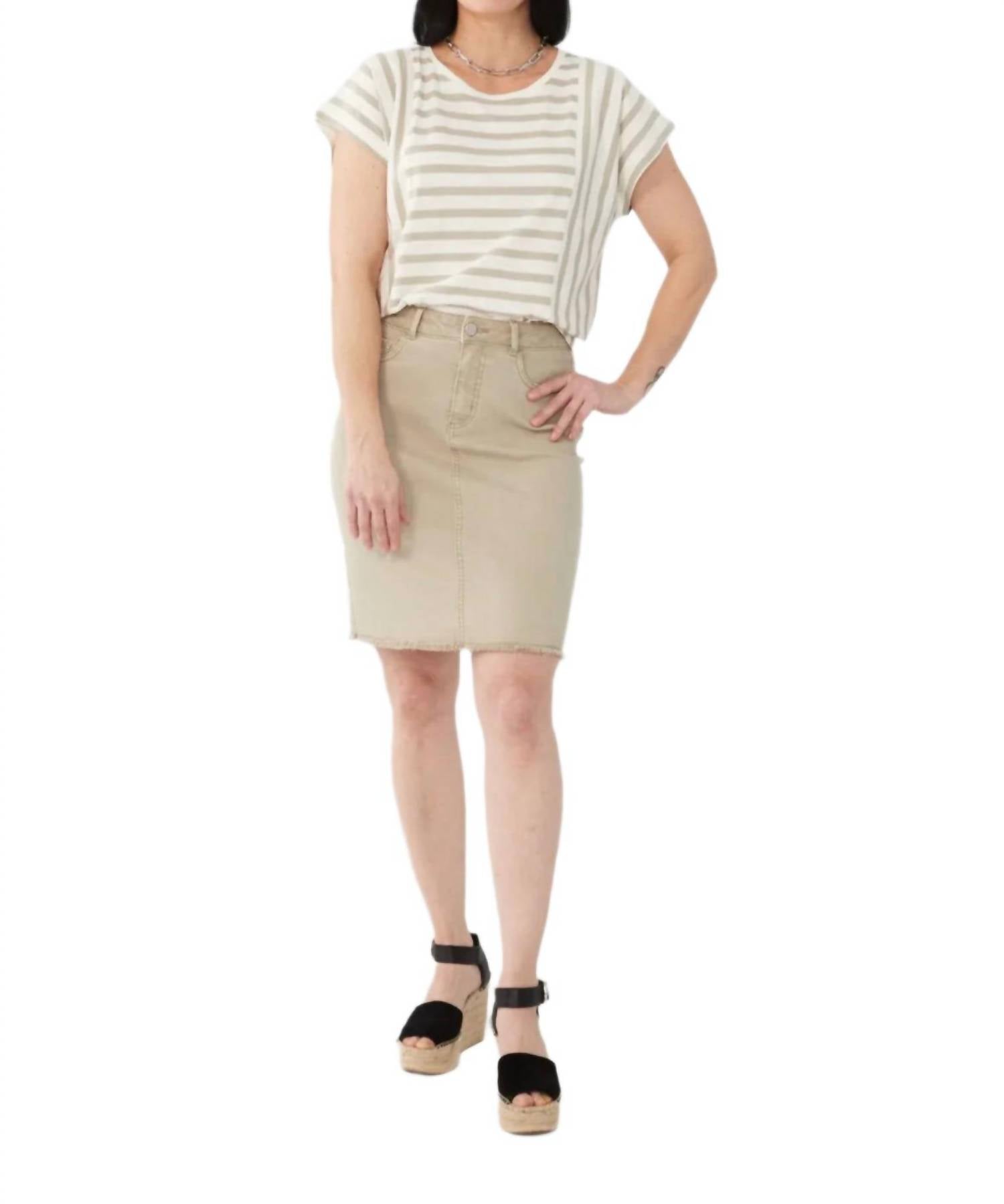 Fdj - Fringe Hemline Mini Skirt