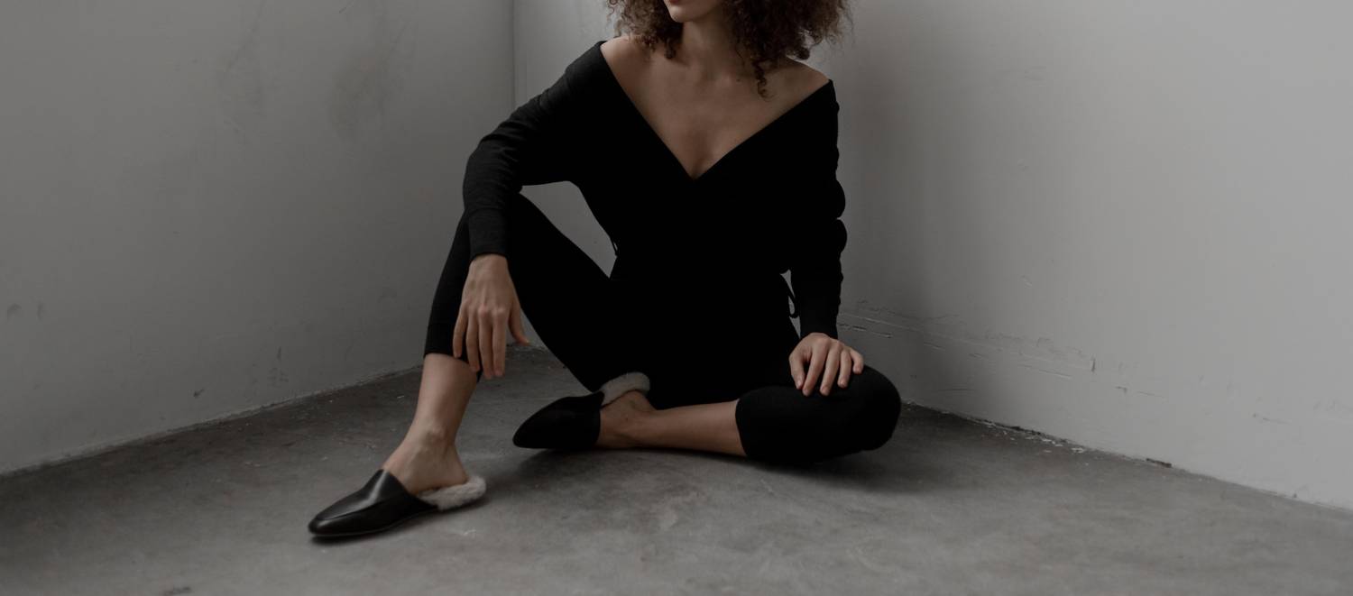 SSKEIN Wrap Neck Jumpsuit in black - women's pants - alternate view