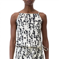 CLOSED Women's Printed Tank Top in dune beige - women's tank top