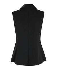 JONATHAN SIMKHAI Women's Valerie Blazer Vest in black - women's jacket - detail view