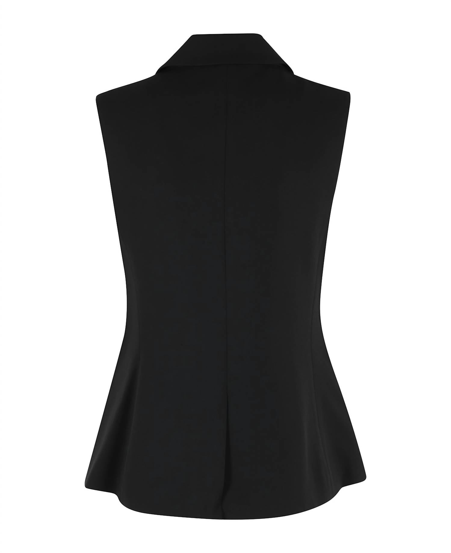 JONATHAN SIMKHAI Women's Valerie Blazer Vest in black - women's jacket - detail view