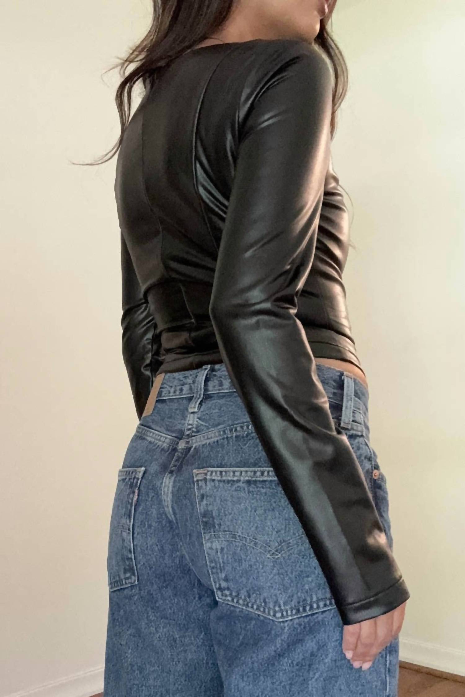 Salty - Adrian Faux Leather Top